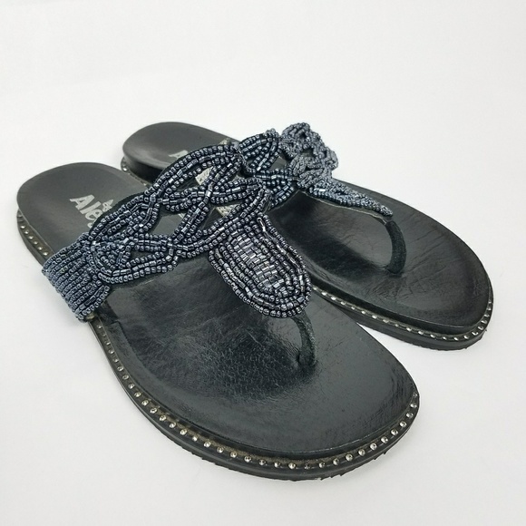 beaded flip flop sandals